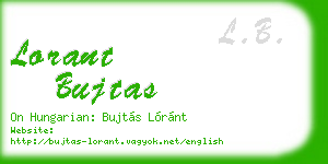 lorant bujtas business card