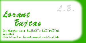 lorant bujtas business card